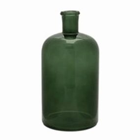 10"H Green Glass Bottle interior room decor