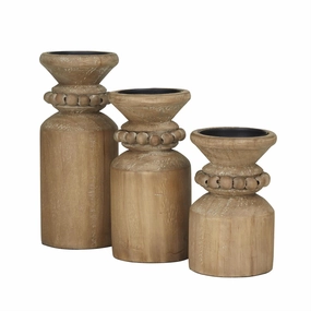 10" Wooden Candle Holder interior room decor