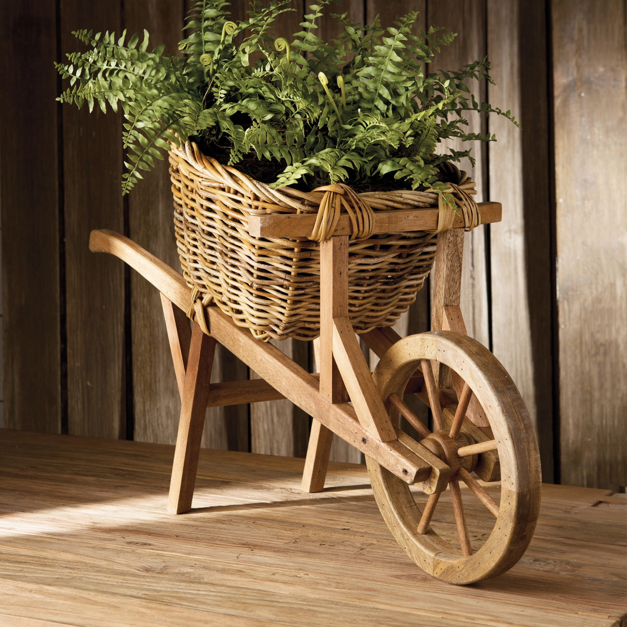 12" Faux Boston Fern Drop-In