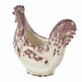 14"H x 14"W Rooster Planter interior room decor