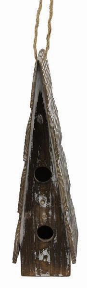 14"x4.5" Old Wood Birdhouse interior room decor