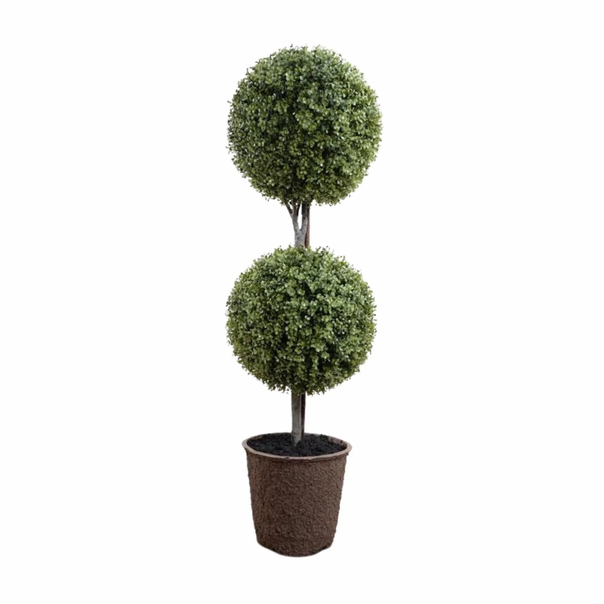 15" Faux Boxwood Full Double Ball Topiary home display ornament