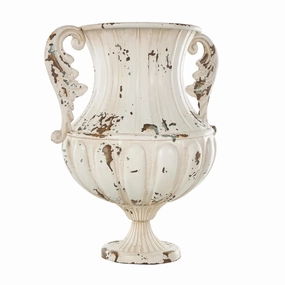 15"H x 10"W Metal Vase interior room decor