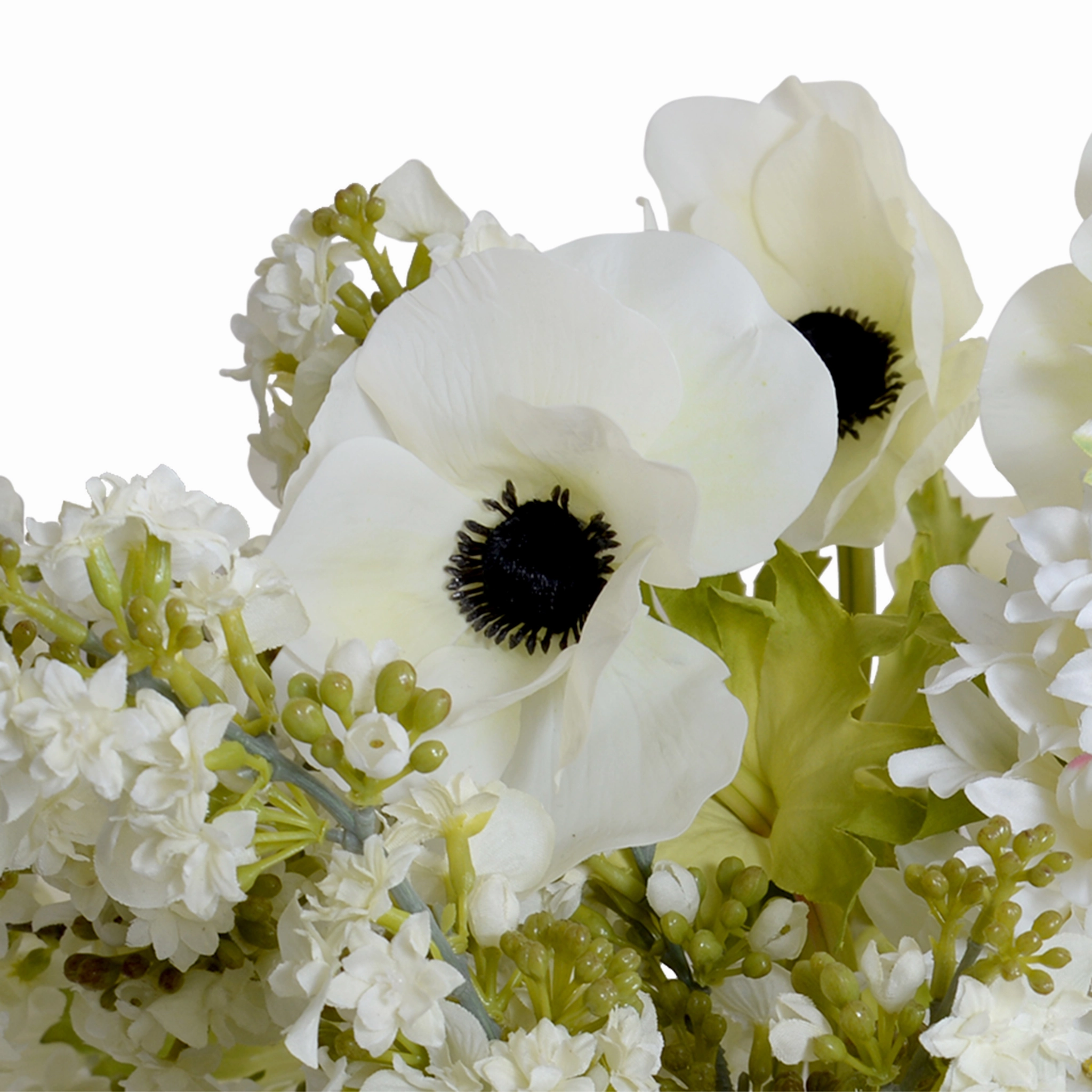 16" Faux Mixed Arrangement in Glass