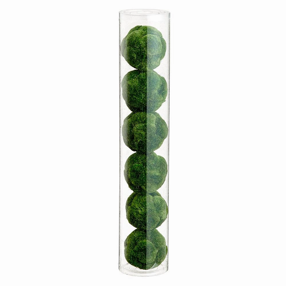 16H3"D Moss Orb ( Tube of 6) interior room decor