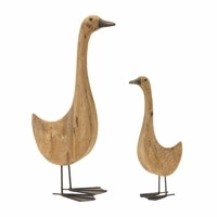 17" Goose Wood/Iron - Large interior room decor