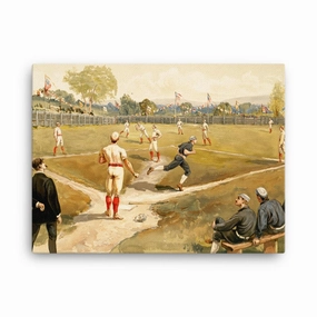 19th Century Baseball - Canvas canvas mural art