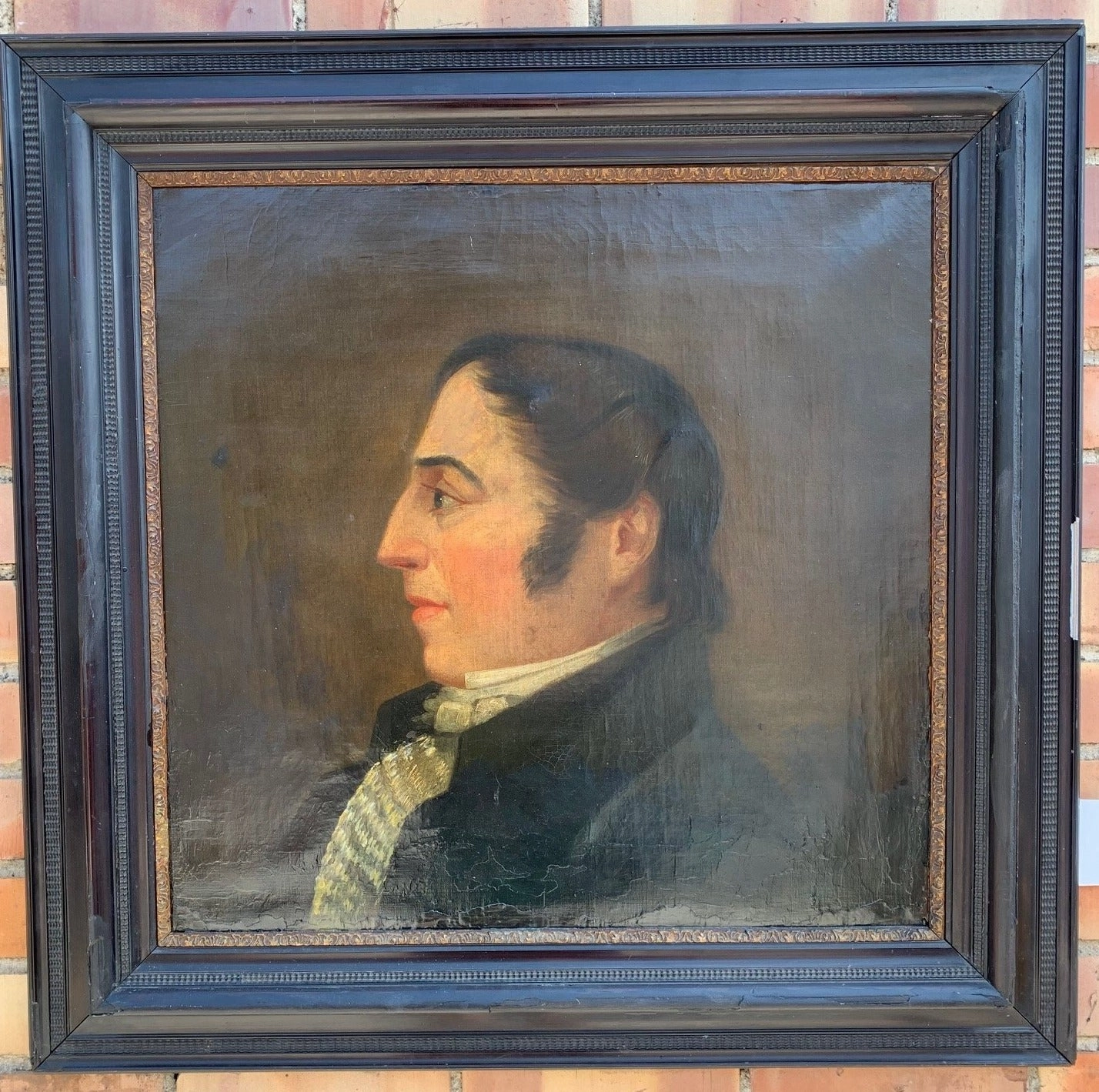 19TH CENTURY OIL PAINTING PORTRAIT OF A GENTLEMAN classic mural painting