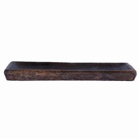 21.5"L x 7.75"W Antique Brown Paulownia Rectangle Tray interior room decor