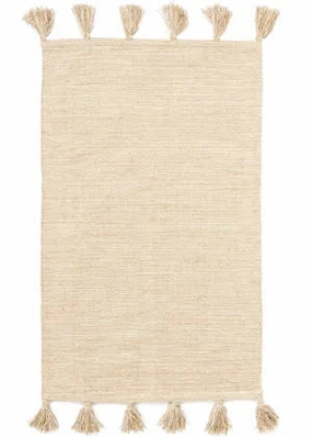 24 x 36 Beige/Natural Rug w/Tassels modern fashion carpet