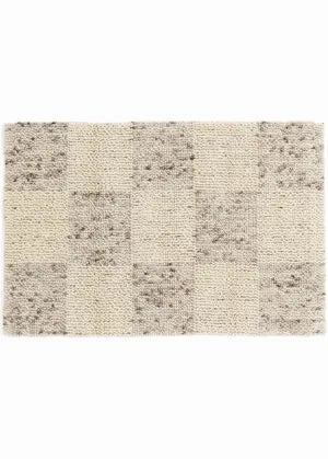 24 x 36 Checkered Taupe Rug modern fashion carpet