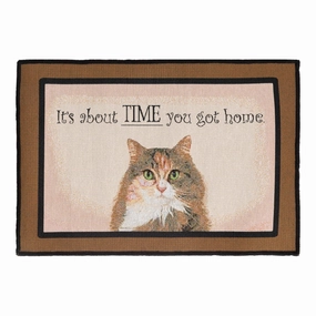 27 x 18 About Time You Got Home Welcome Mat modern fashion carpet