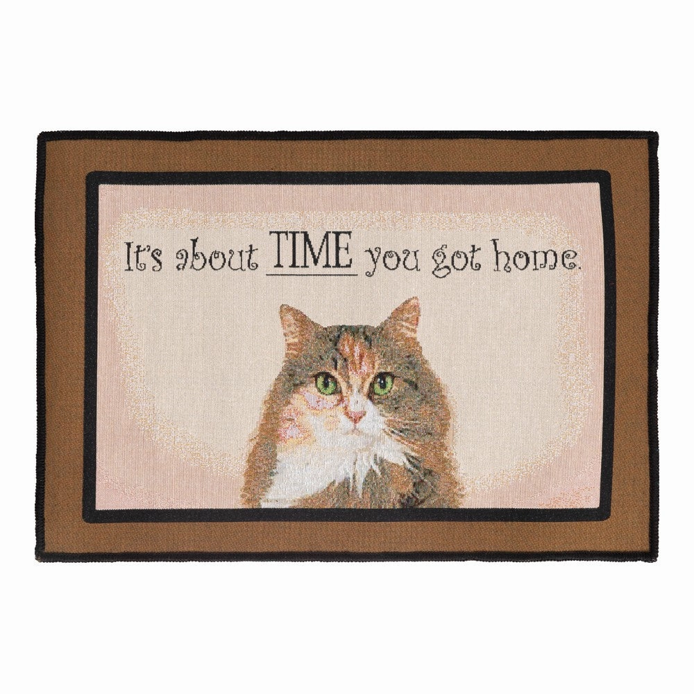 27 x 18 About Time You Got Home Welcome Mat modern fashion carpet