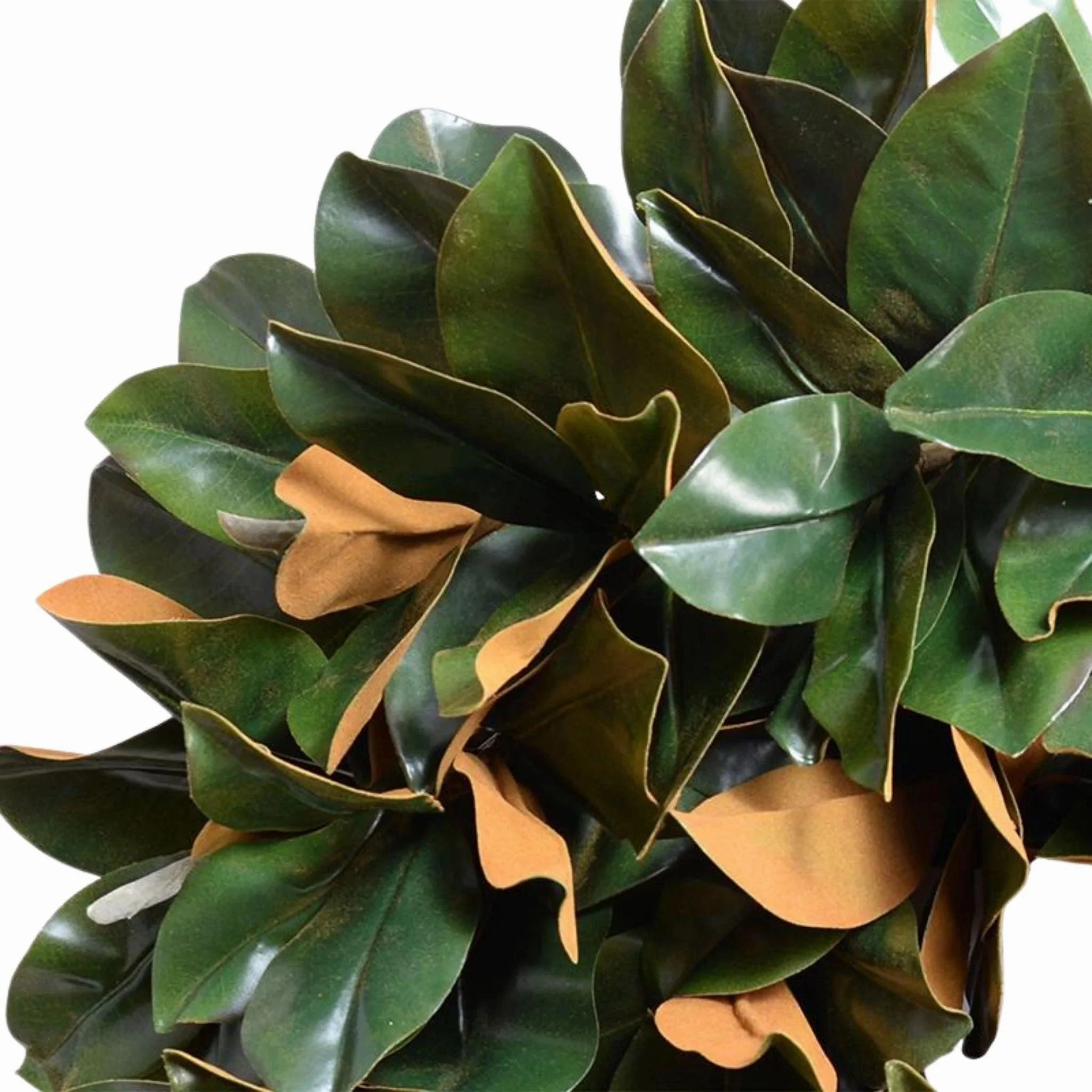 28" Faux Magnolia Leaf Hand-Built Wreath
