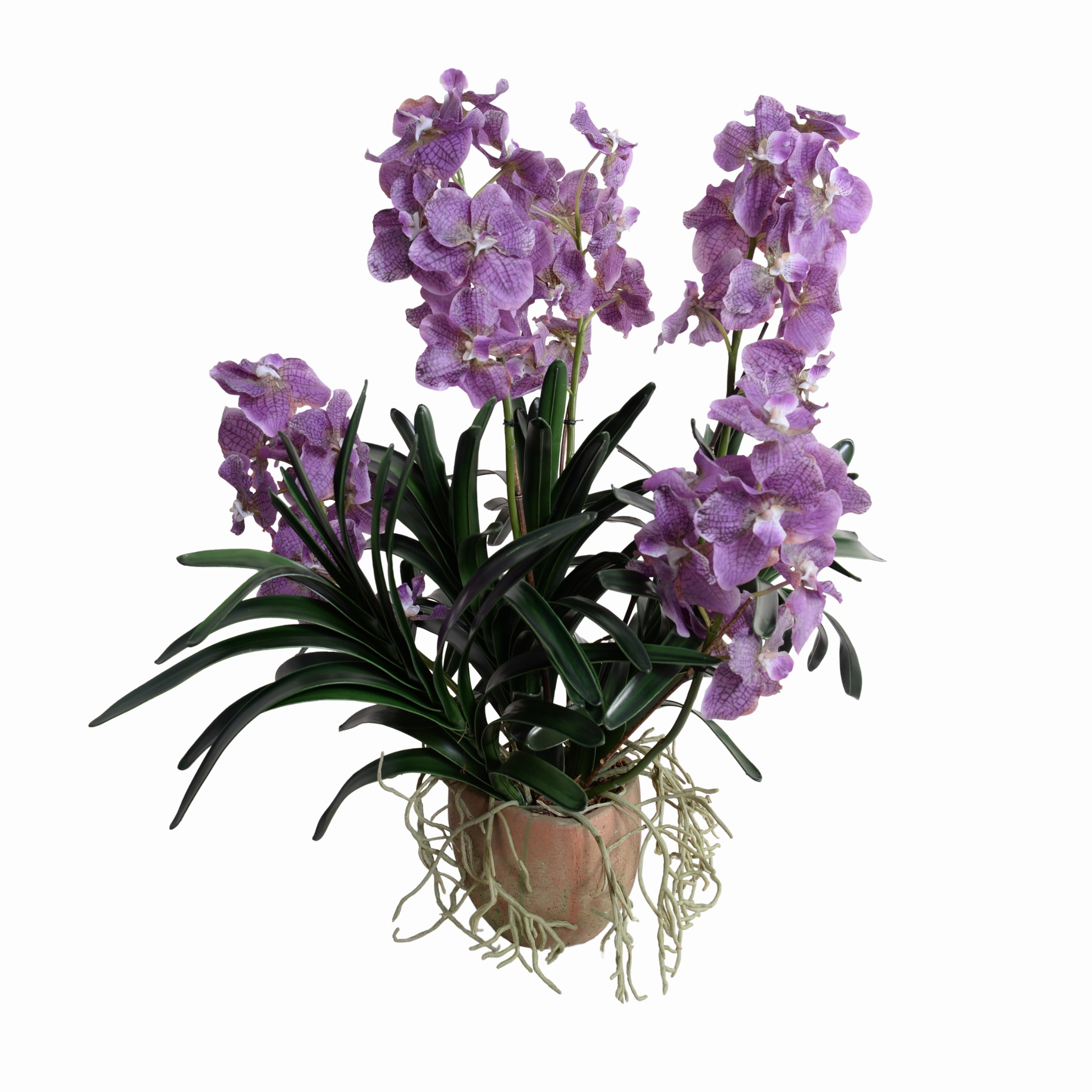 29" Faux Vanda Orchid in Terracottta home display ornament