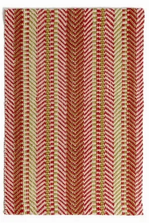 2 x 3  Stripped Woven Jute Rug (Red/Green) modern fashion carpet