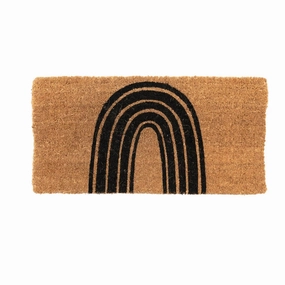 32"Lx16"W Natural Coir Doormat with Rainbow modern fashion carpet