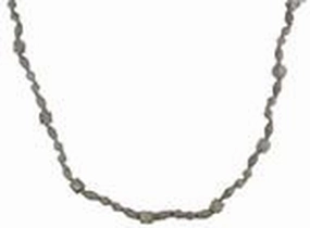 39" Geometric/Barrel Wood Bead Garland - Grey Washed interior room decor