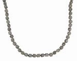 39" Geometric Wood Bead Garland - Grey Wash interior room decor