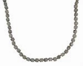 39" Geometric Wood Bead Garland - Grey Wash interior room decor
