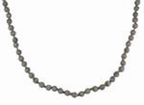 39" Medium Round Wood Bead Garland - Grey Wash interior room decor