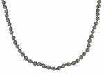 39" Medium Round Wood Bead Garland - Grey Wash interior room decor