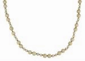39" Mixed Size Round  Wood Bead Garland - Bleached interior room decor