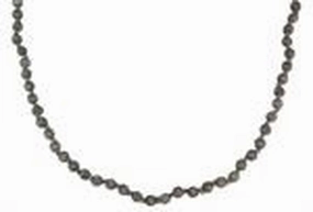 39" Small Round Wood Bead Garland - Grey Wash interior room decor