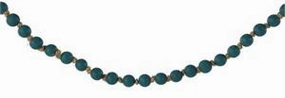 39" Small Round Wood Bead Garland Smokey Teal interior room decor
