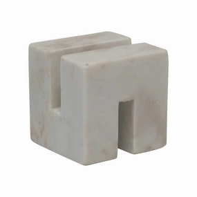 3.5" Square White Marble Cookbook Stand interior room decor