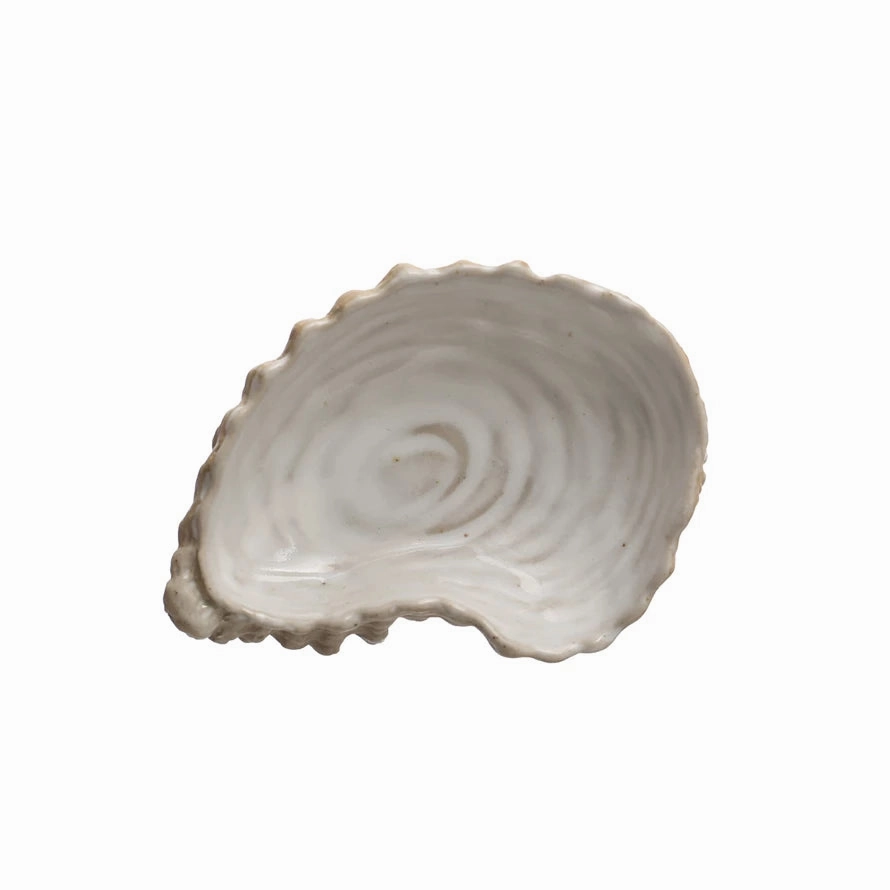 3.9 x 2.9 Stoneware Shell Dish (Each One Will Vary) interior room decor