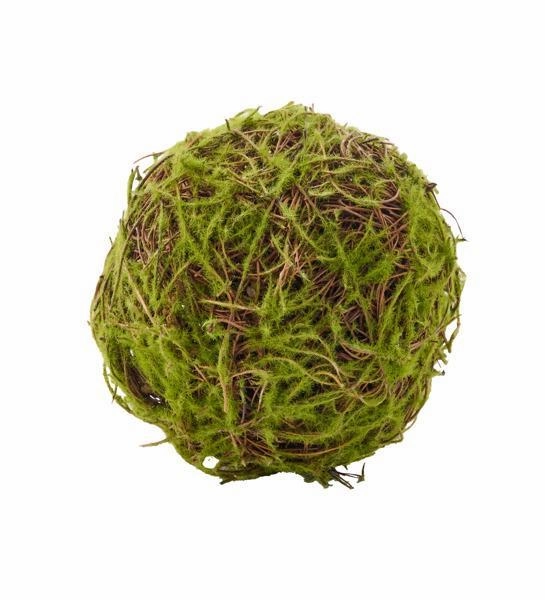 4"D Faux Moss/Angelvine Ball Green/Brown interior room decor