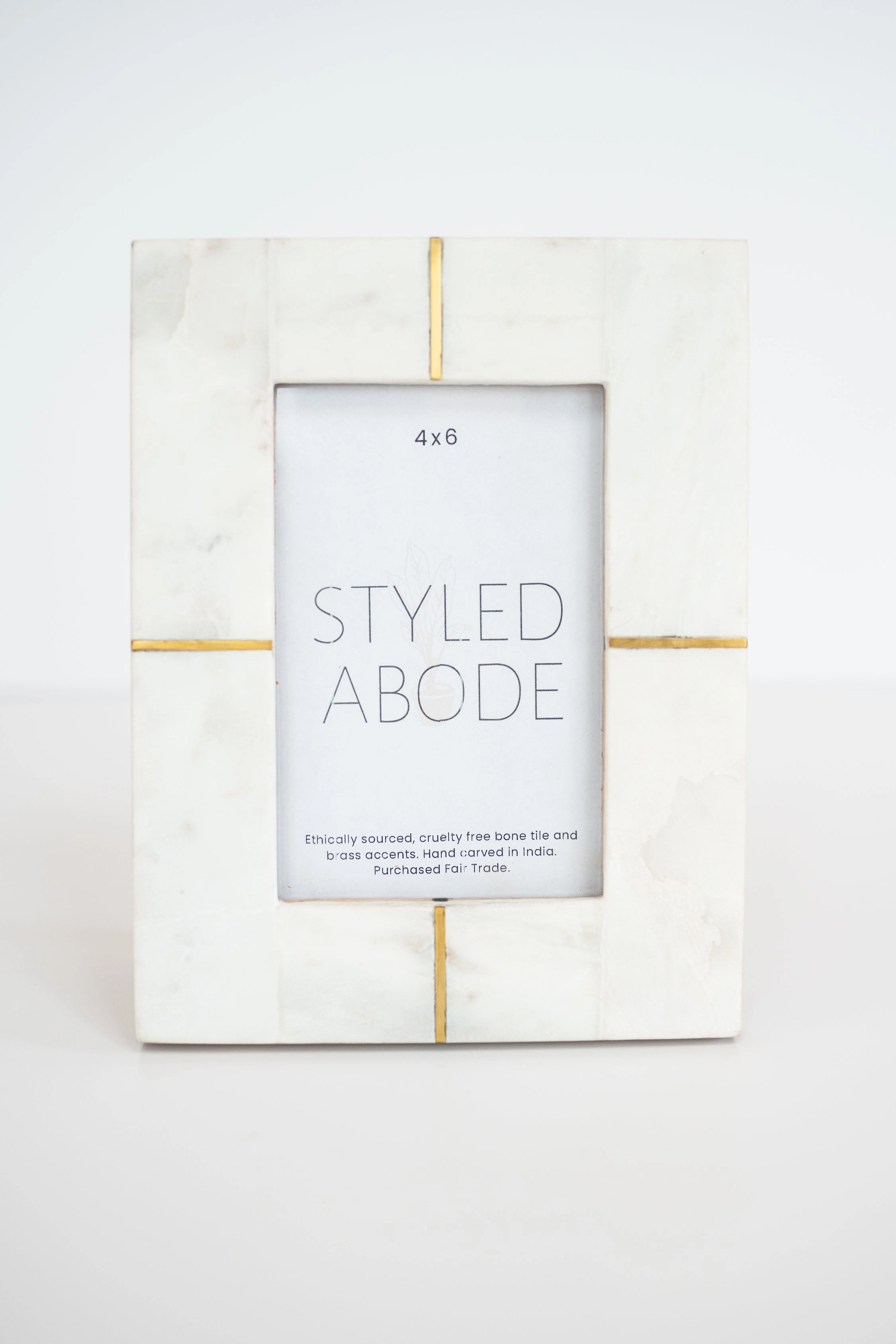 4x6 Marble Brass Frame