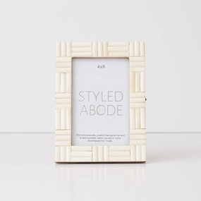 4x6 Tiled Cream Frame textured wall artwork