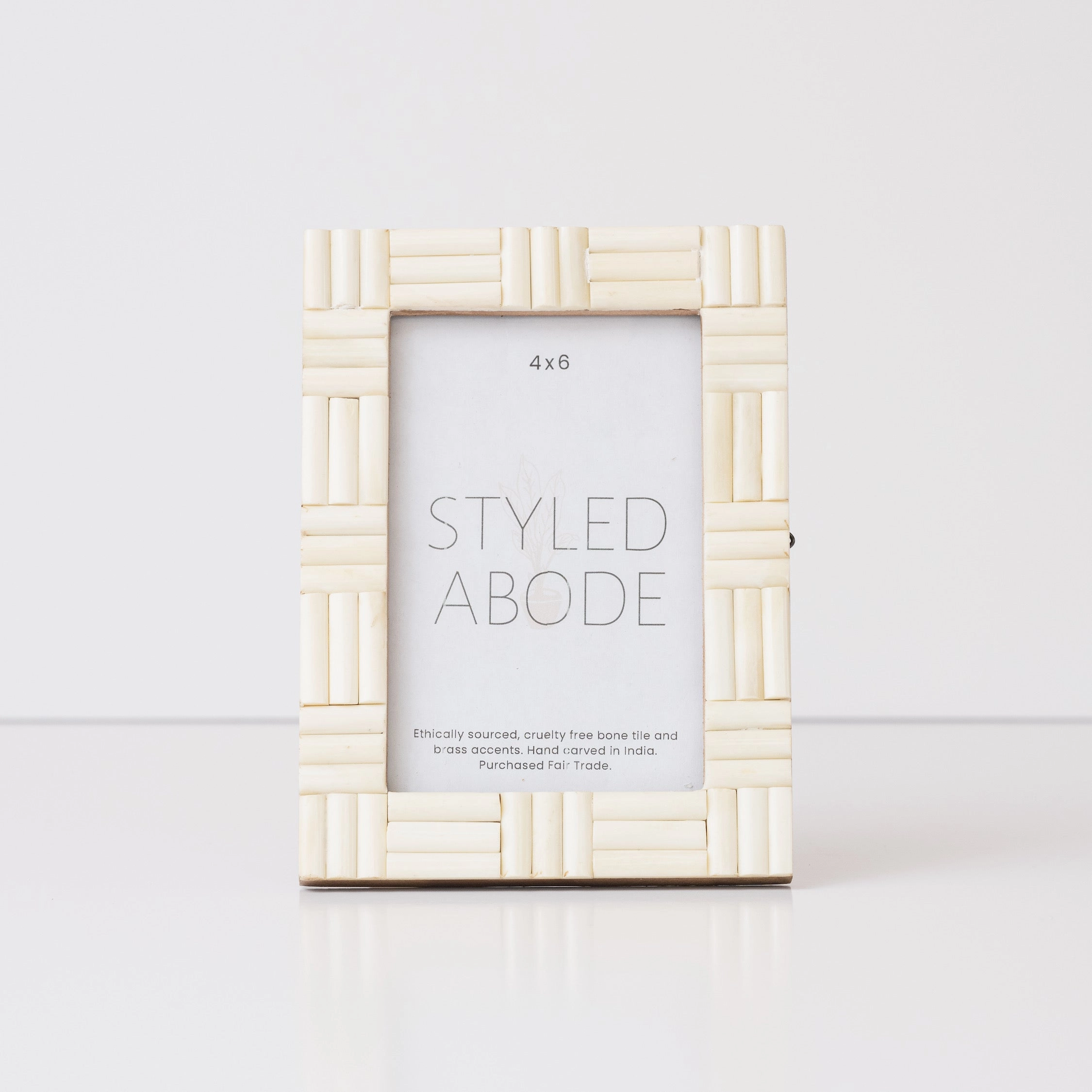 4x6 Tiled Cream Frame textured wall artwork