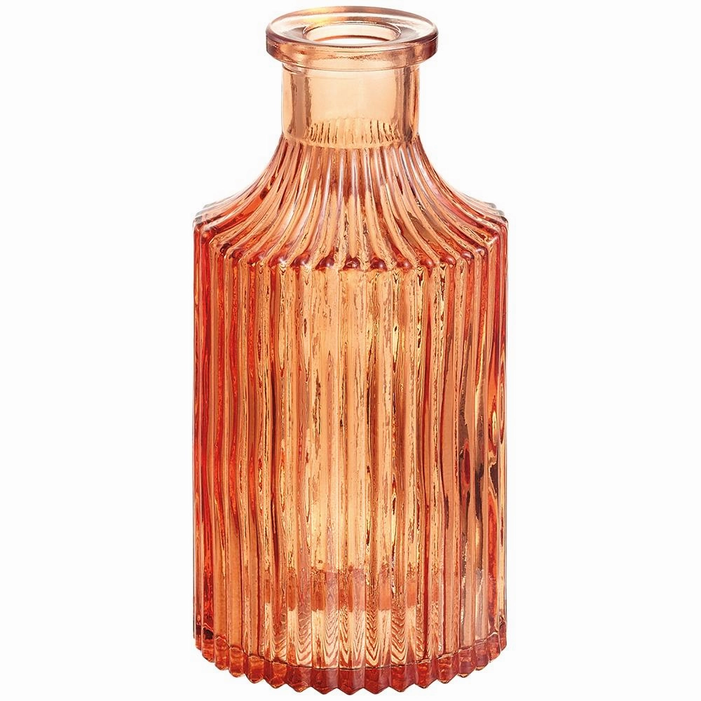 5.5" Orange Glass Vase interior room decor
