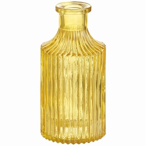5.5" Yellow Glass Vase interior room decor
