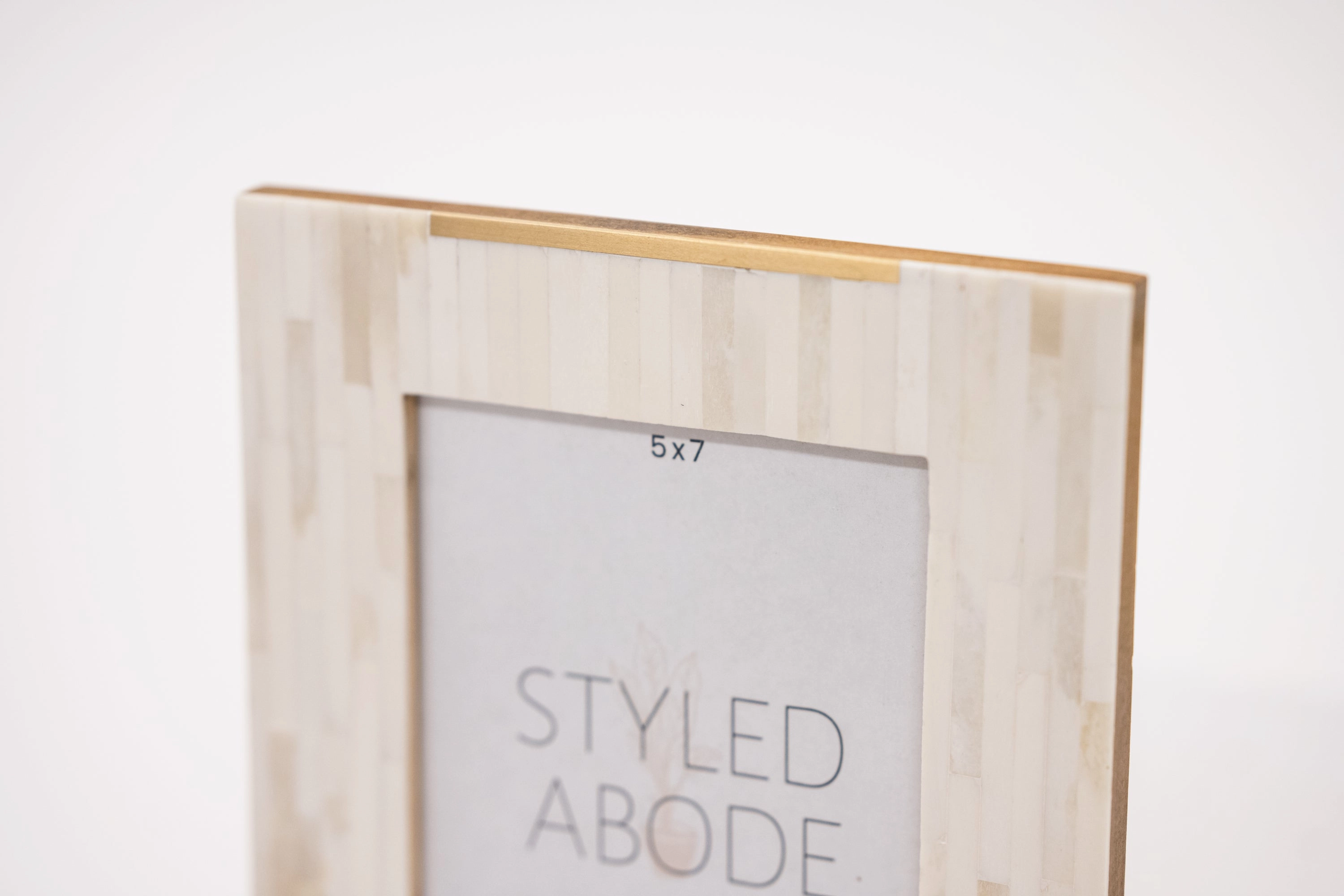 5x7 Gold & White Frame