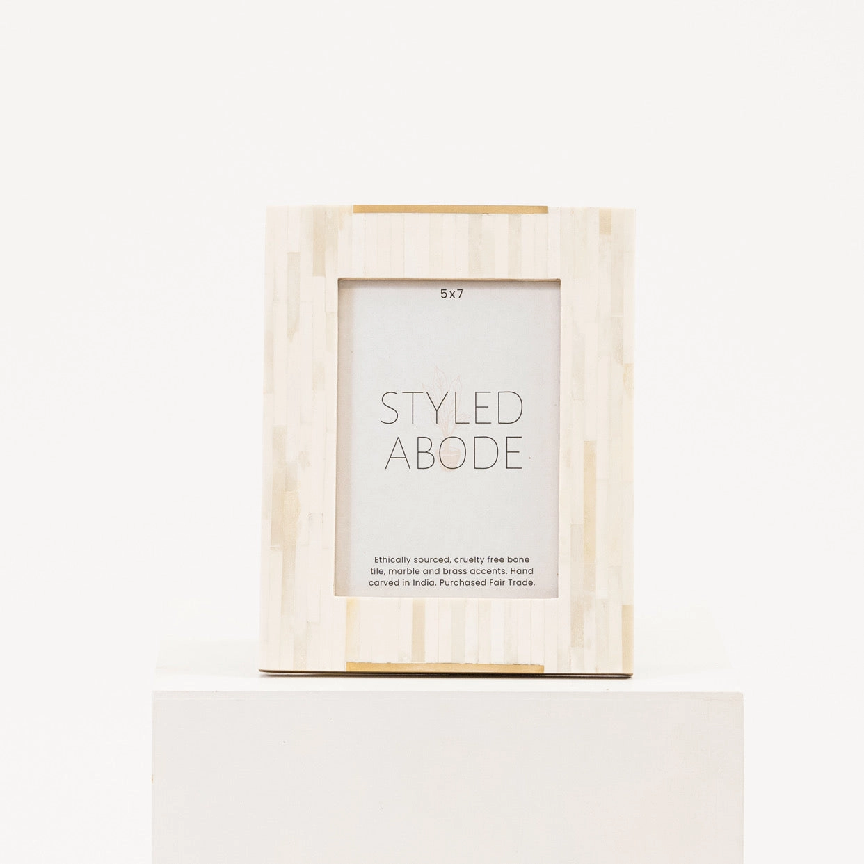 5x7 Gold & White Frame textured wall artwork