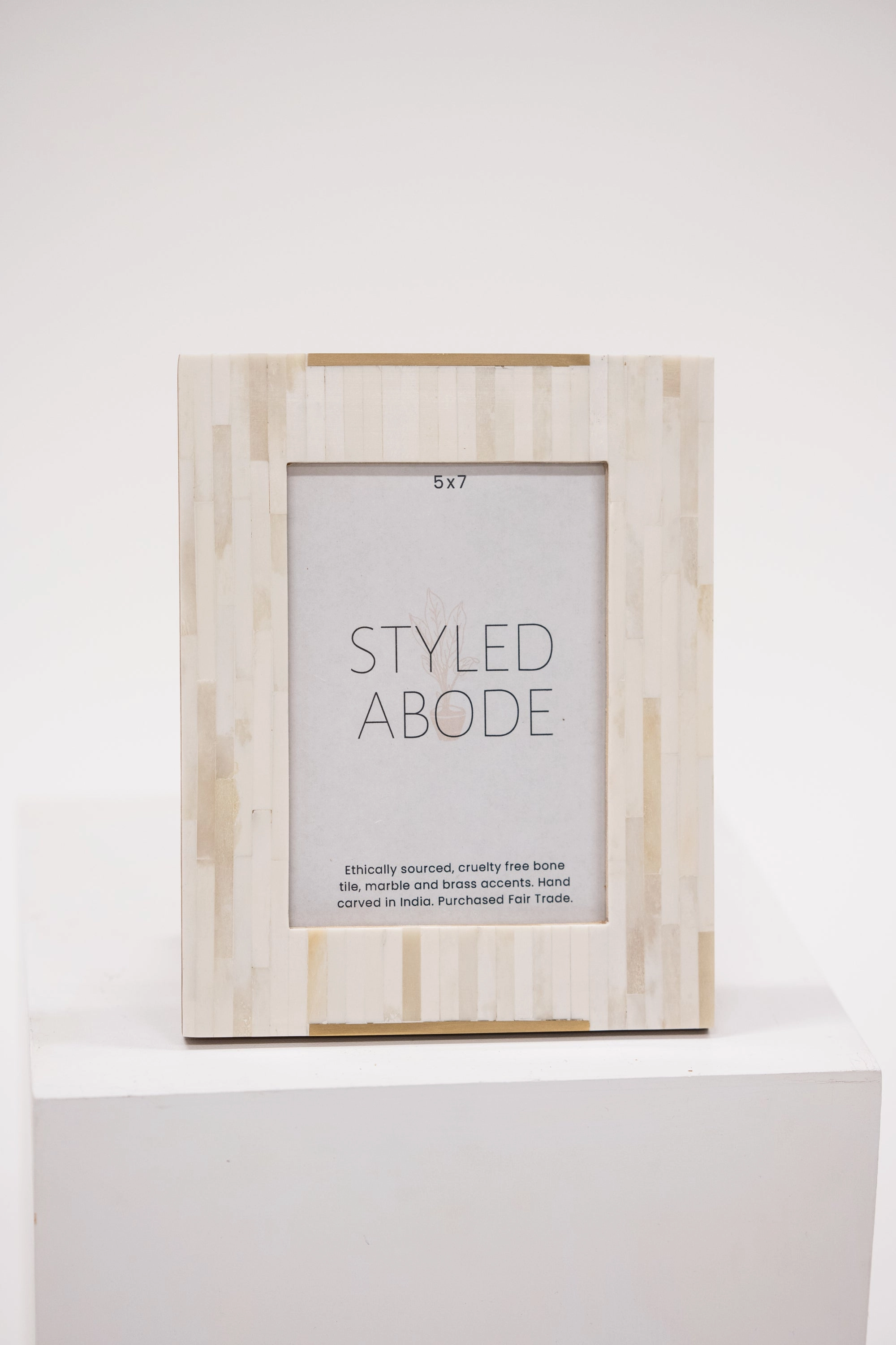 5x7 Gold & White Frame