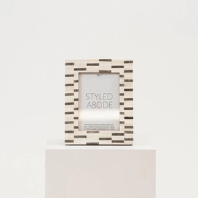 5x7 Horizontal B W Frame textured wall artwork