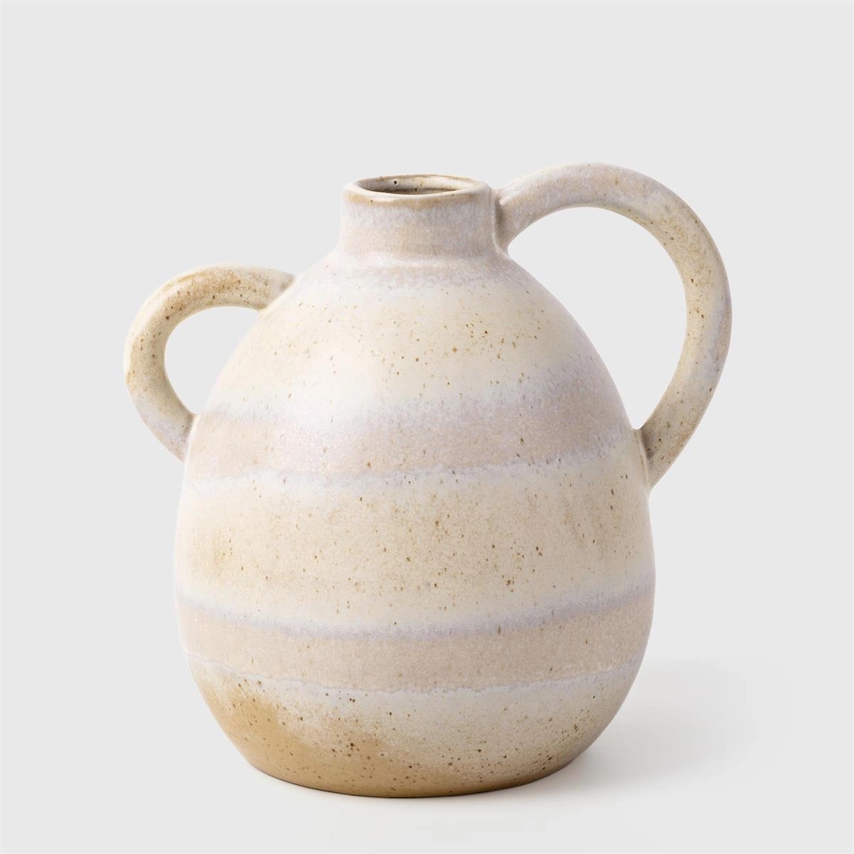 6.6" Glaze Ceramic Handled Vase interior room decor