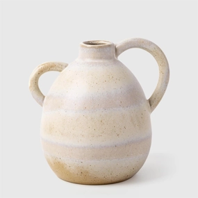 6.6" Glaze Ceramic Handled Vase interior room decor