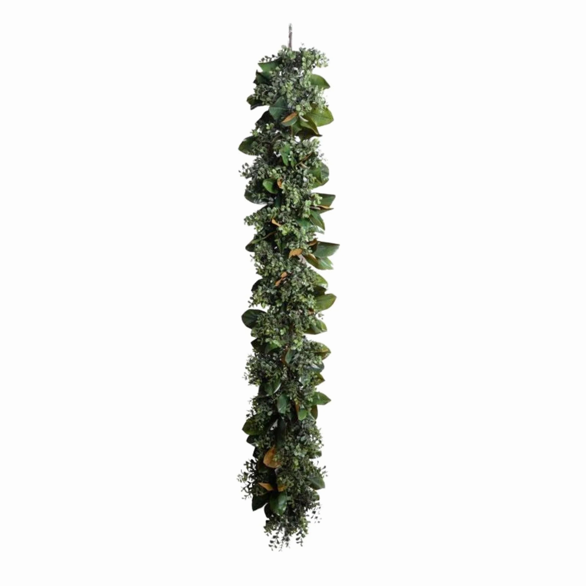 6' Boxwood and Magnolia Leaf Garland home display ornament