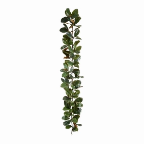 6' Classic Faux Magnolia Leaf Garland home display ornament