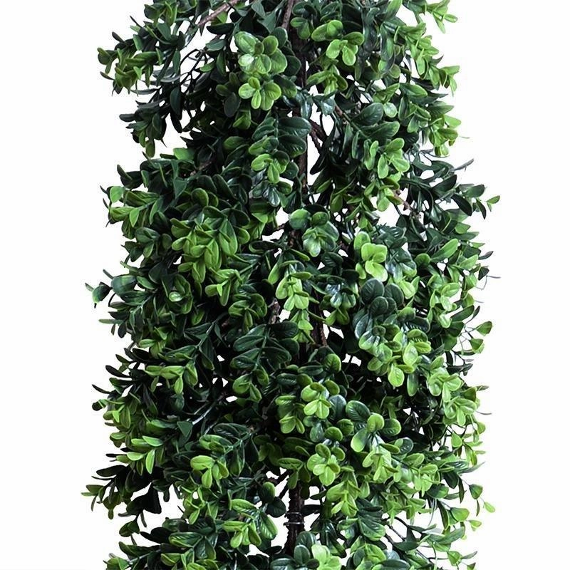 6' Faux Boxwood Shrub Christmas Garland For Outdoor Use