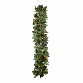 6' Faux Magnolia Leaf Garland home display ornament