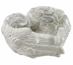 6"x5.5" Cement Angel Wings Planter interior room decor