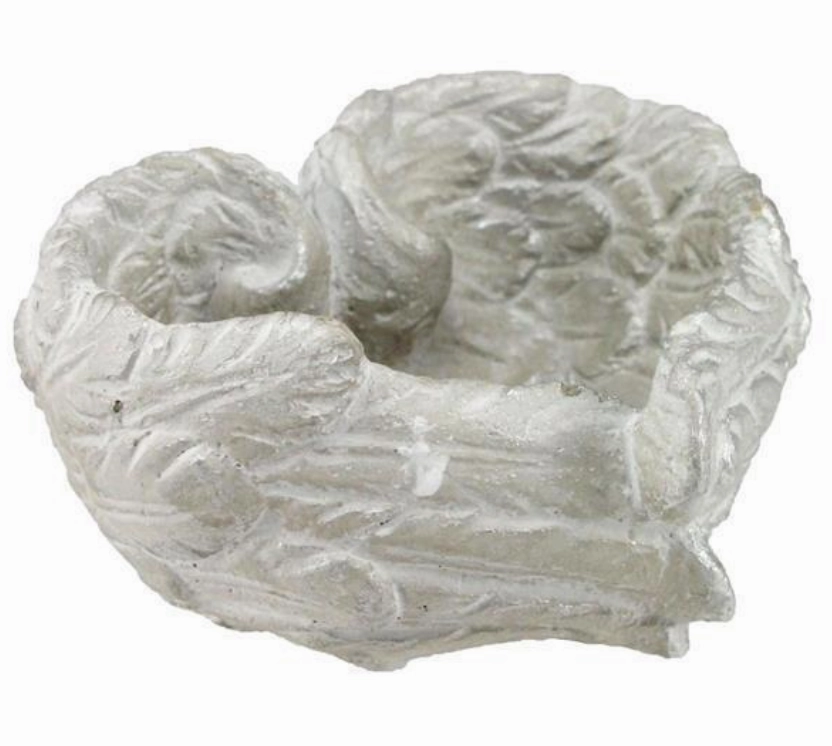 6"x5.5" Cement Angel Wings Planter interior room decor