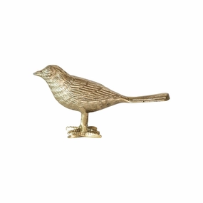 7"L x 1-3/4"W x 4"H Cast Aluminum Bird  Gold Finish interior room decor